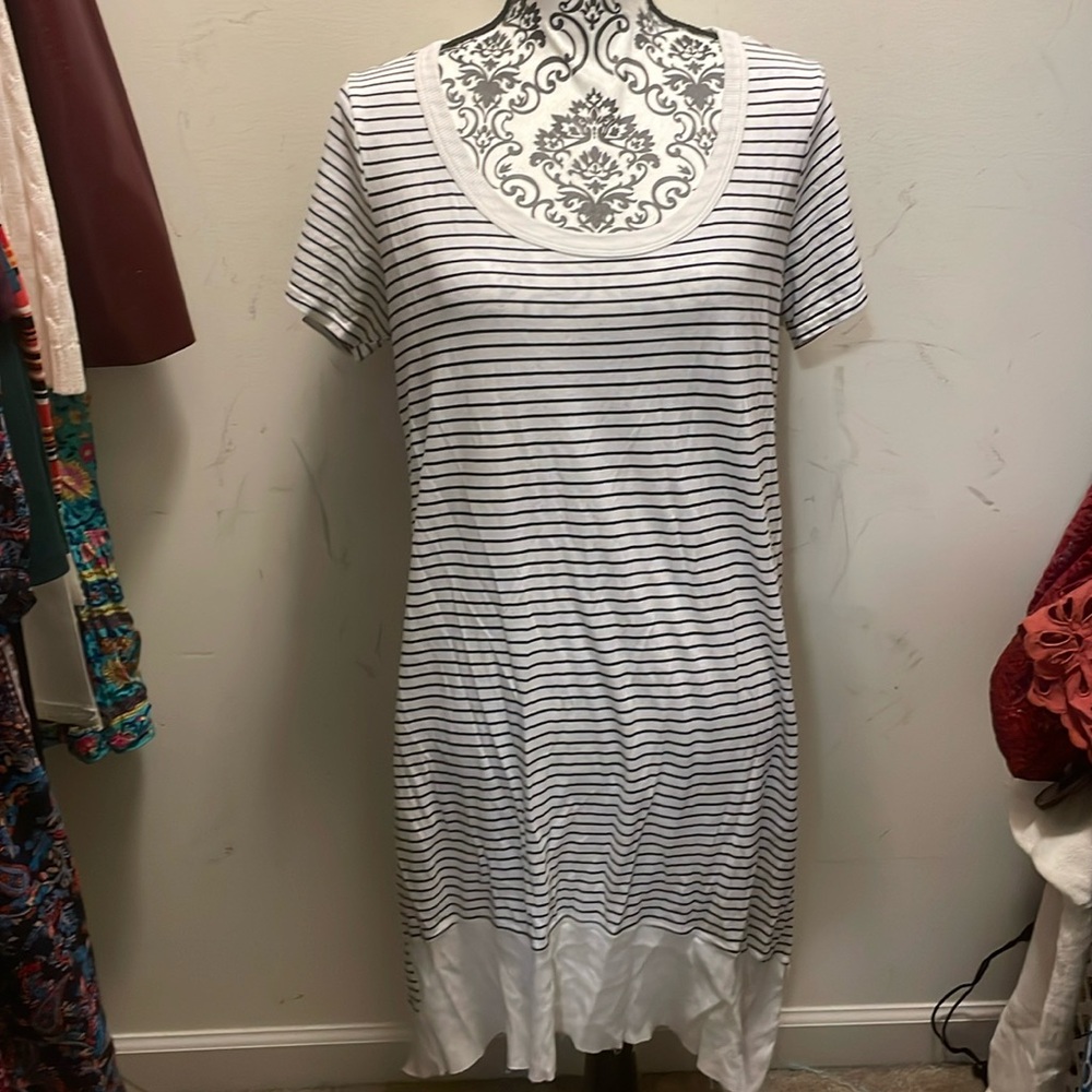 Anthropologie Left of Center Striped Tee Shirt Dress Large
